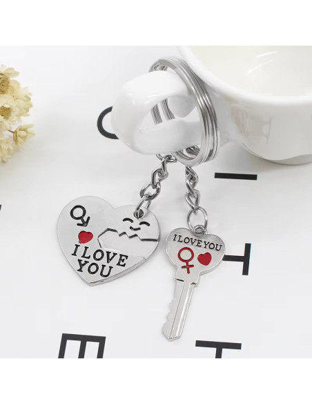Porte-clés "I Love You" pour Couple : Un Cadeau Plein d'Amour