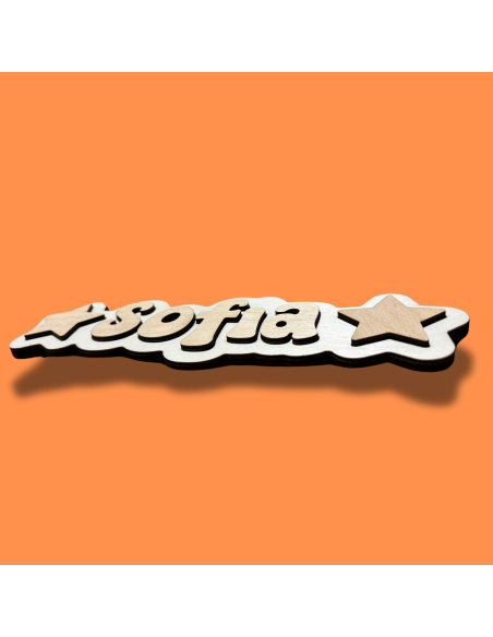 Puzzle en Bois Personnalisé avec Prénom - Jouet Montessori