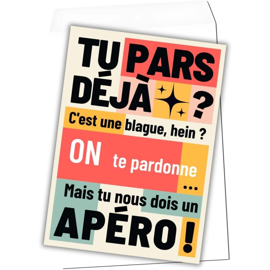 Carte départ collègue XXL – Format A4 simple