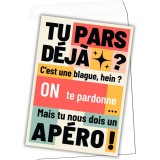 Carte départ collègue XXL – Format A4 simple
