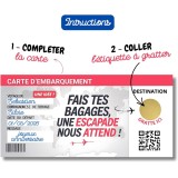 Lot de 2 cartes d’embarquement surprise à gratter — vue 2