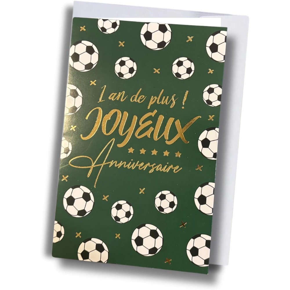 Carte anniversaire football – Un an de plus