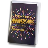 Carte anniversaire homme – Design holographique