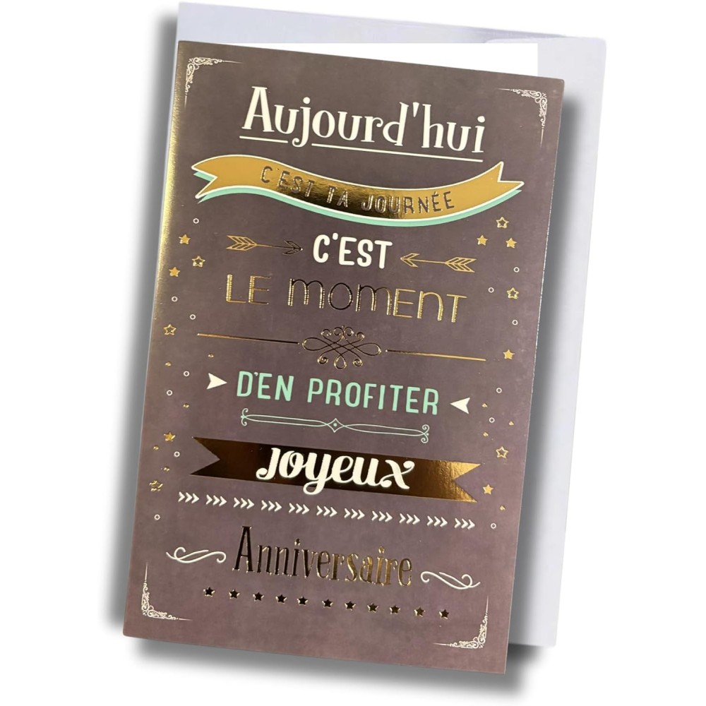 Carte anniversaire – Aujourd’hui, profitez-en !