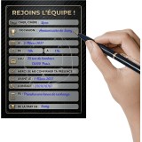 Lot de 20 invitations football – Noir et or, A6 — vue 3