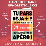 Carte départ collègue XXL – A3 pliée, A4 double — vue 2