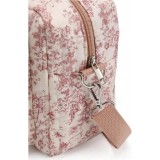 Sac à langer brodé personnalisé — Toile de Jouy — Rose — vue 5