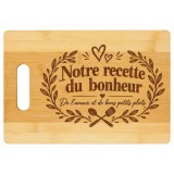Planche bambou gravée – Notre recette du bonheur