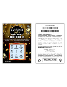 Cartes à Gratter Annonce de Grossesse Casino Triple 8 | Révélation "Bébé arrive" 2