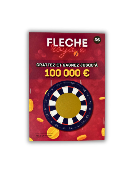 Carte à Gratter Annonce Grossesse "Flèche Royale" | Révélation Originale