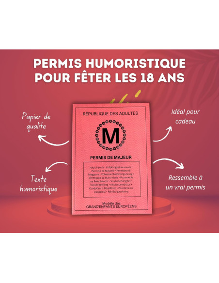 Permis de Majeur 18 ans : Le Cadeau Original d'anniversaire