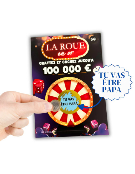 La Roue en Or - Carte à Gratter Annonce de Grossesse