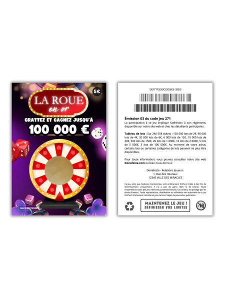 La Roue en Or - Carte à Gratter Annonce de Grossesse